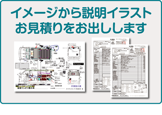 イメージから説明イラストお見積もりをお出しします